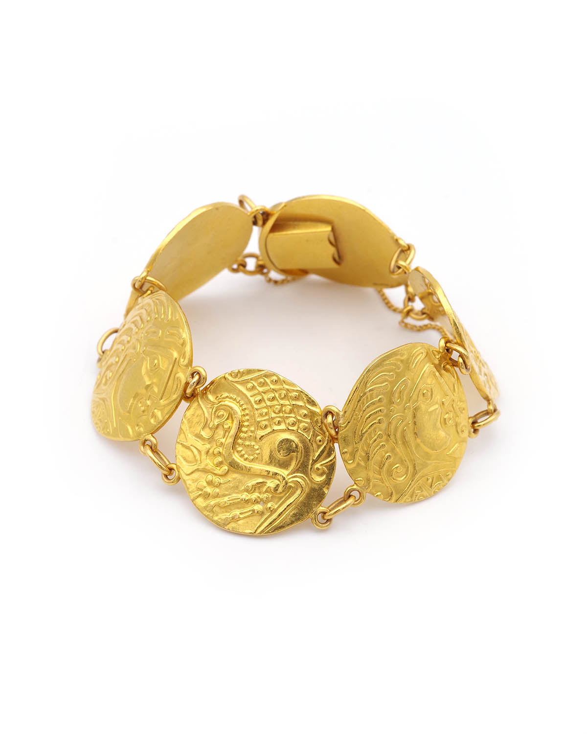bracelet pièce gauloise en or 22k
