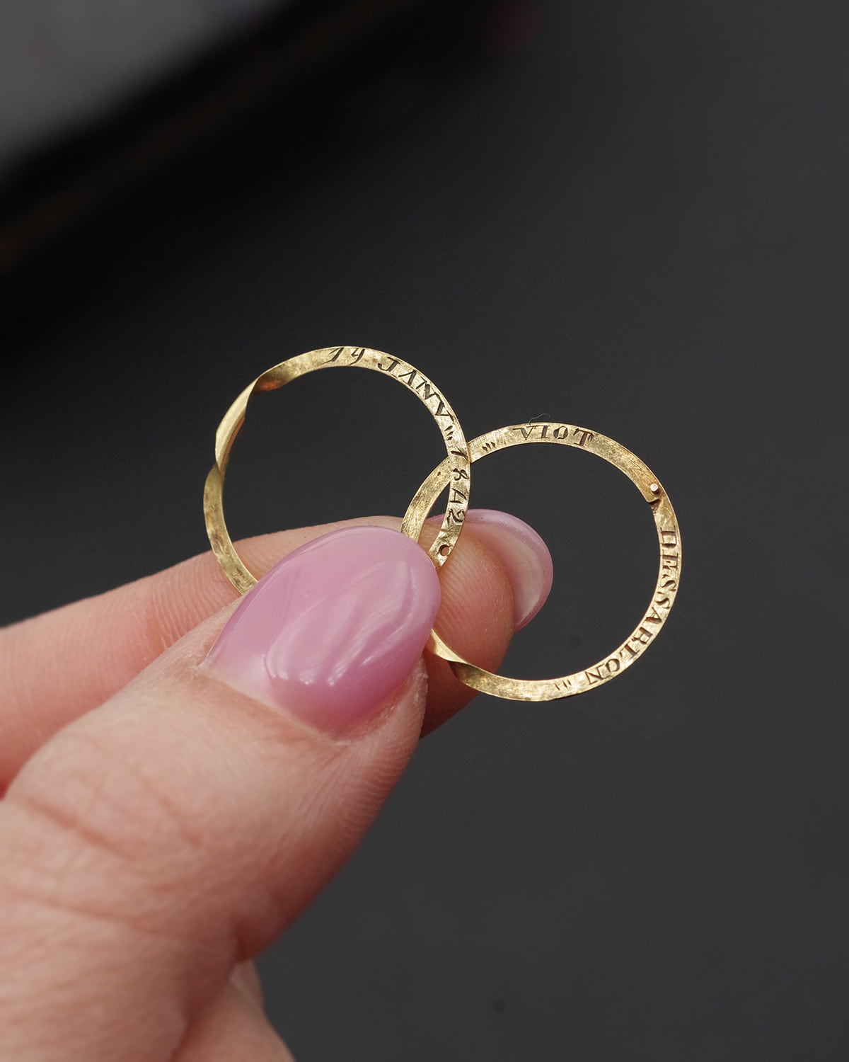 Alliance ancienne jumelée en or