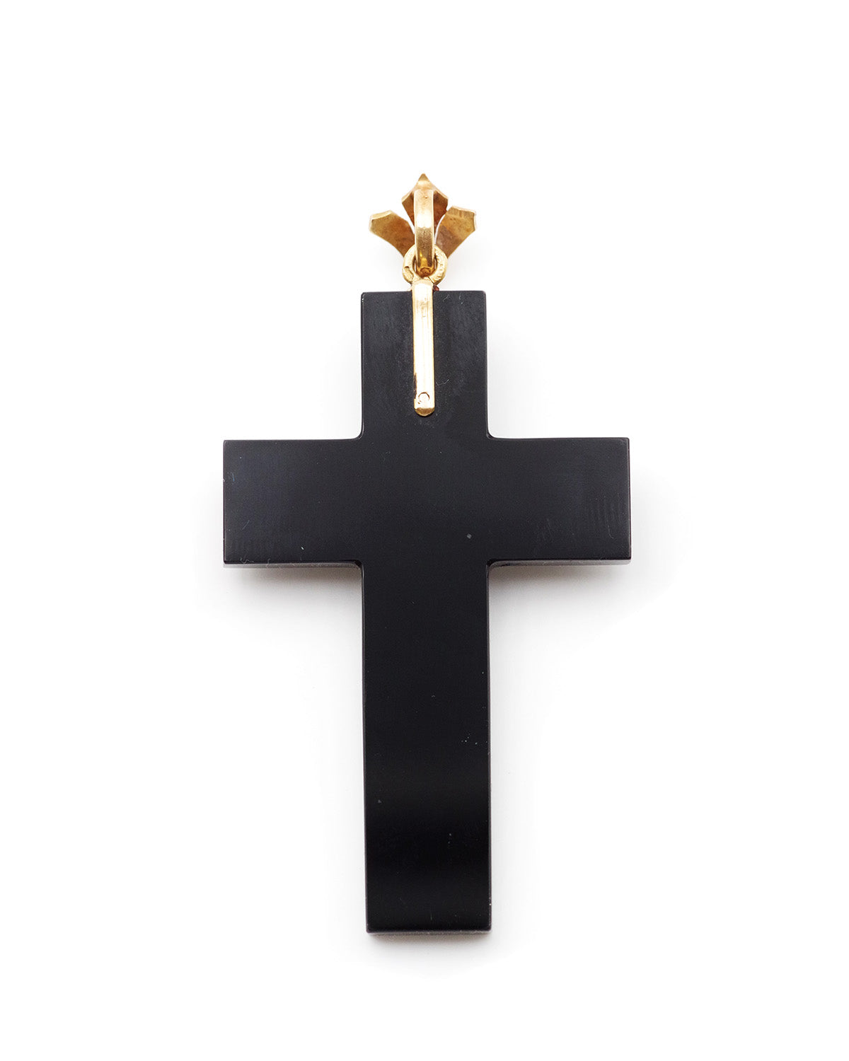 Pendentif croix onyx de deuil