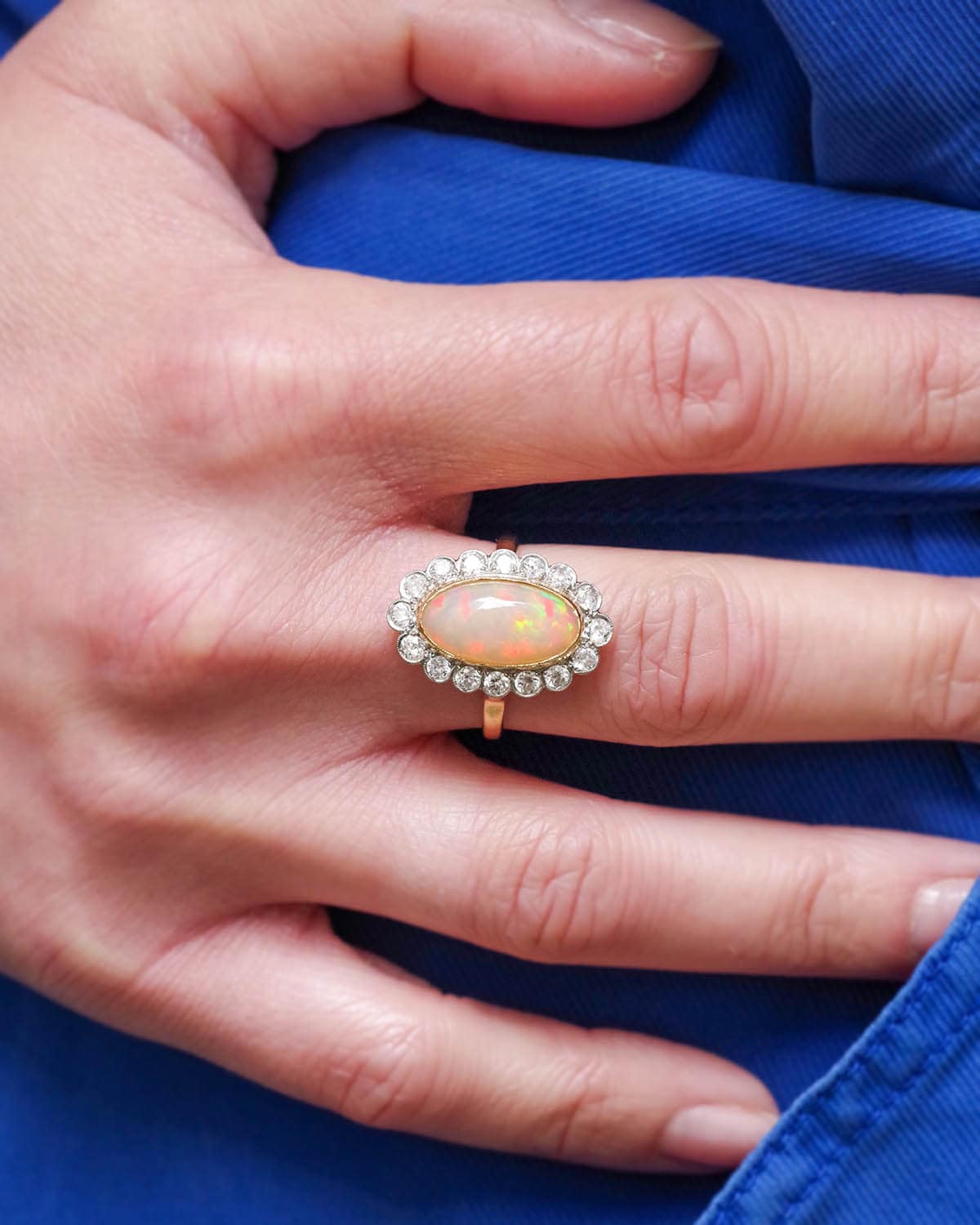 Belle Epoque opal diamond ring
