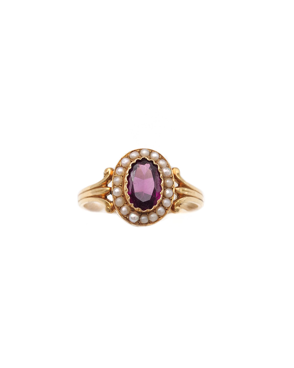 French Victorian garnet ring