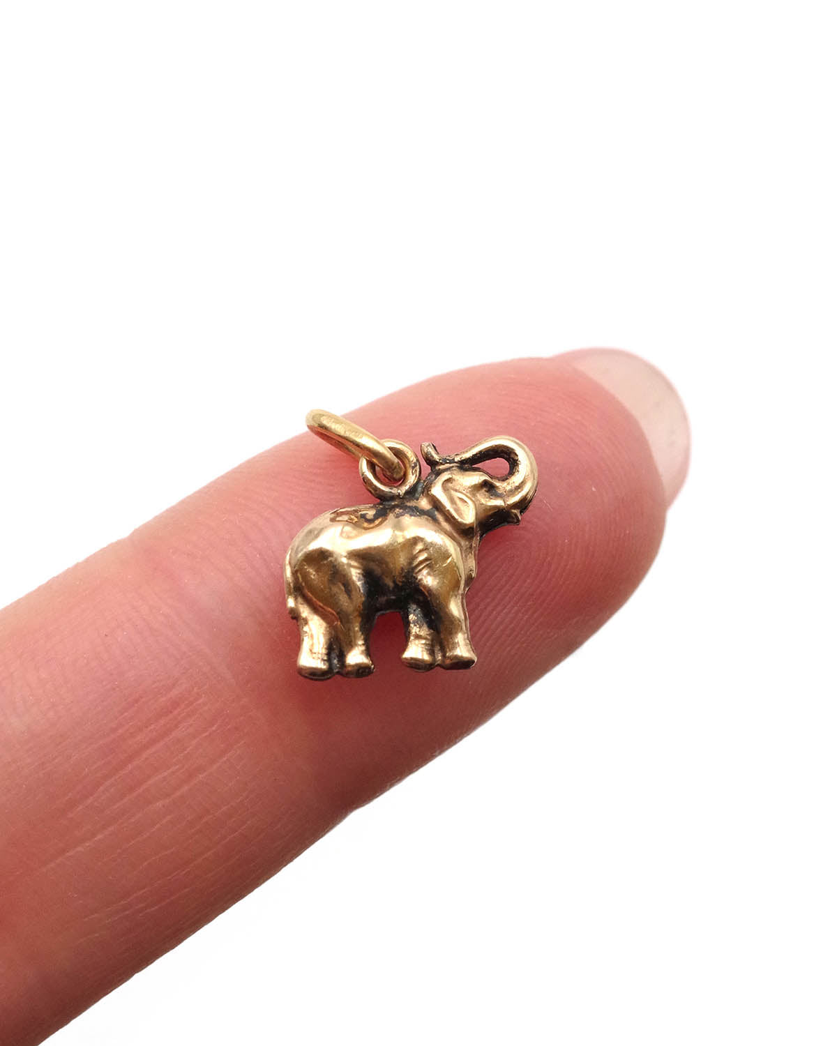 elephant charm in gold