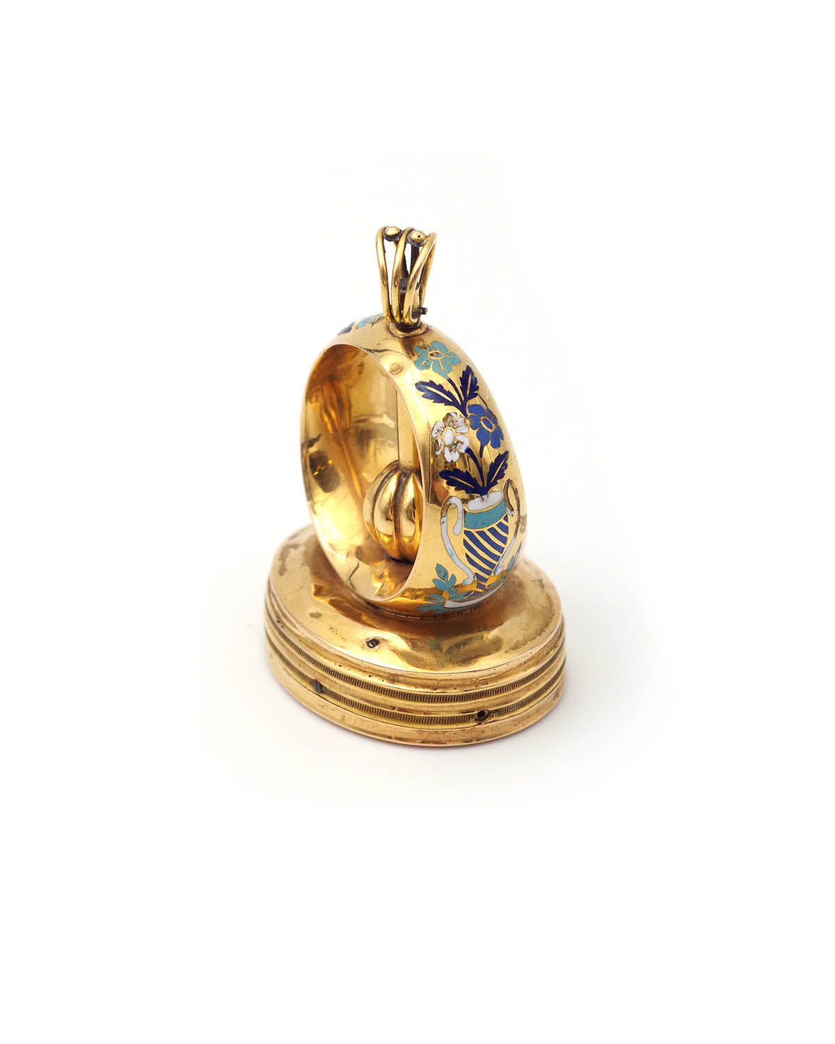 Swiss musical fob seal pendant