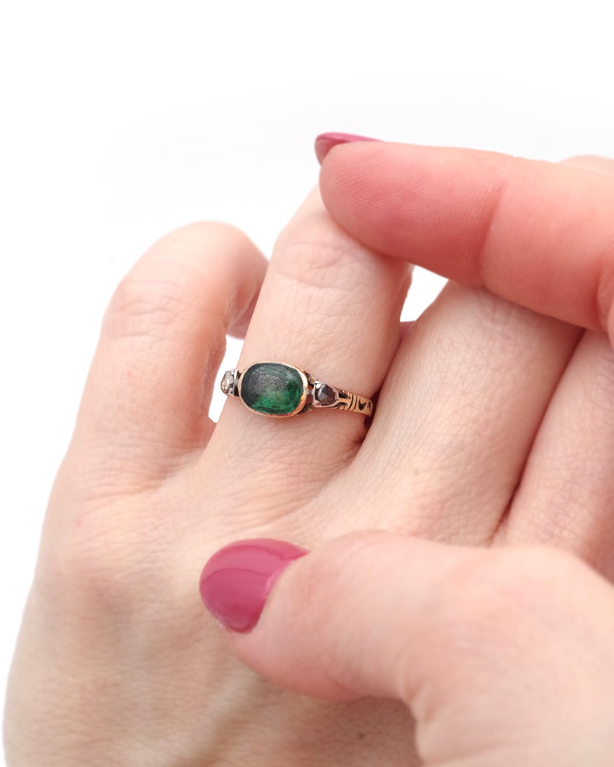 bague emeraude en or