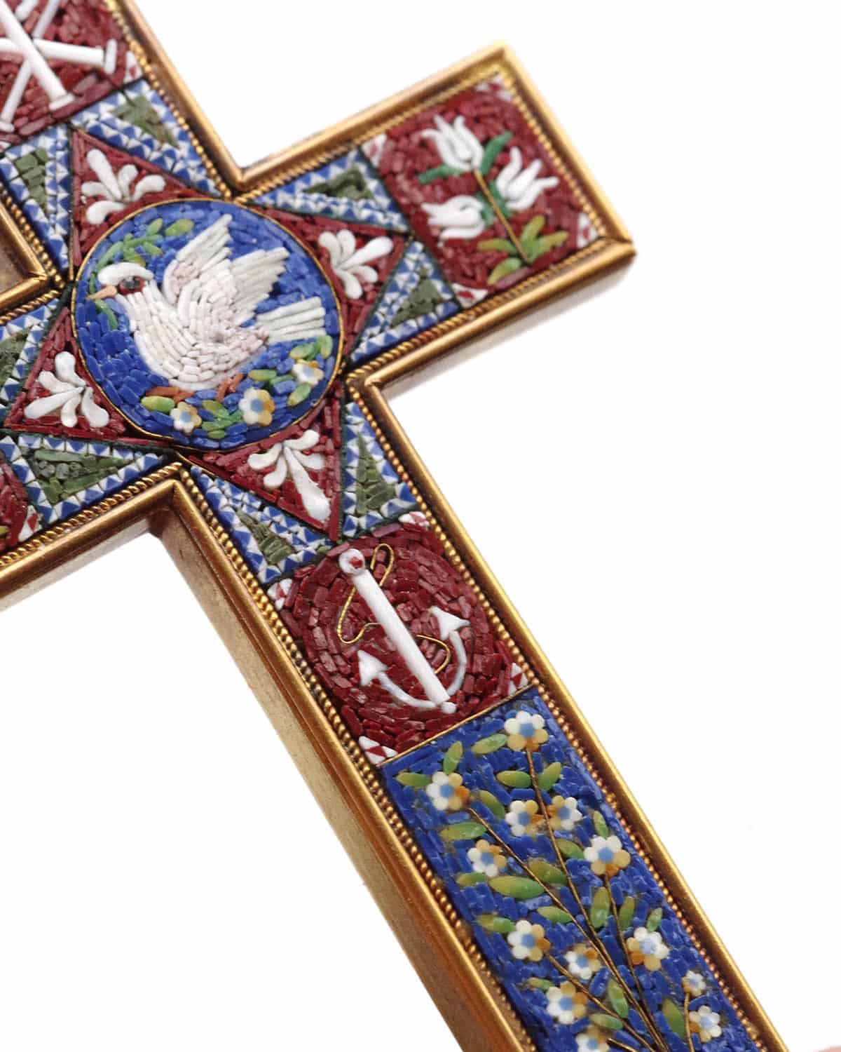 Victorian Grand Tour italian cross pendant