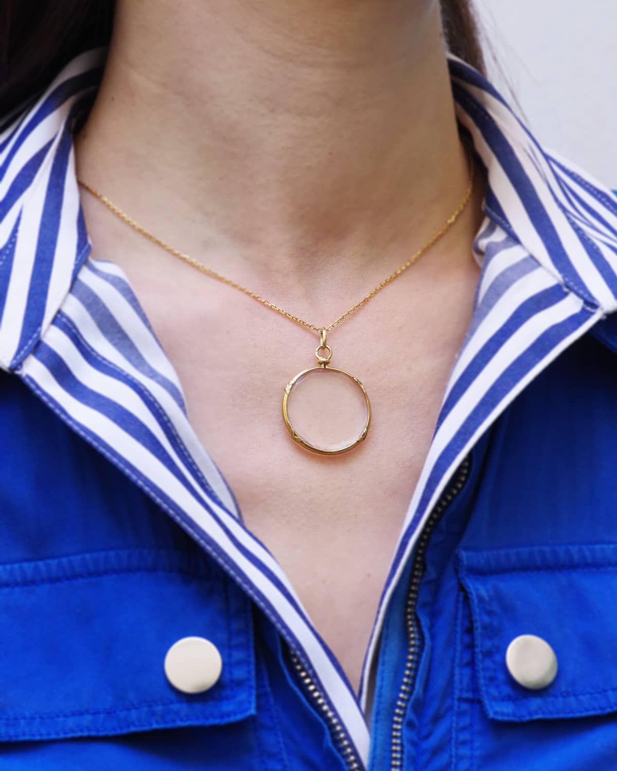 médaillon porte-photo en or