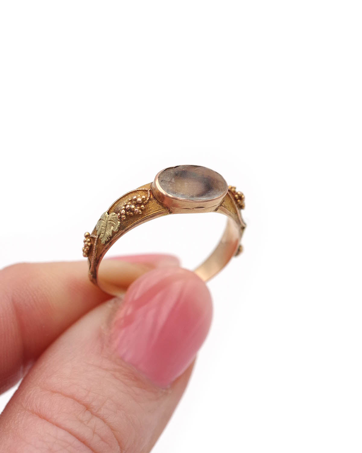 Georgian grape locket ring