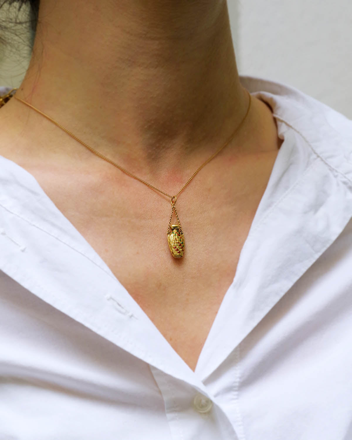 Antique perfume bottle pendant