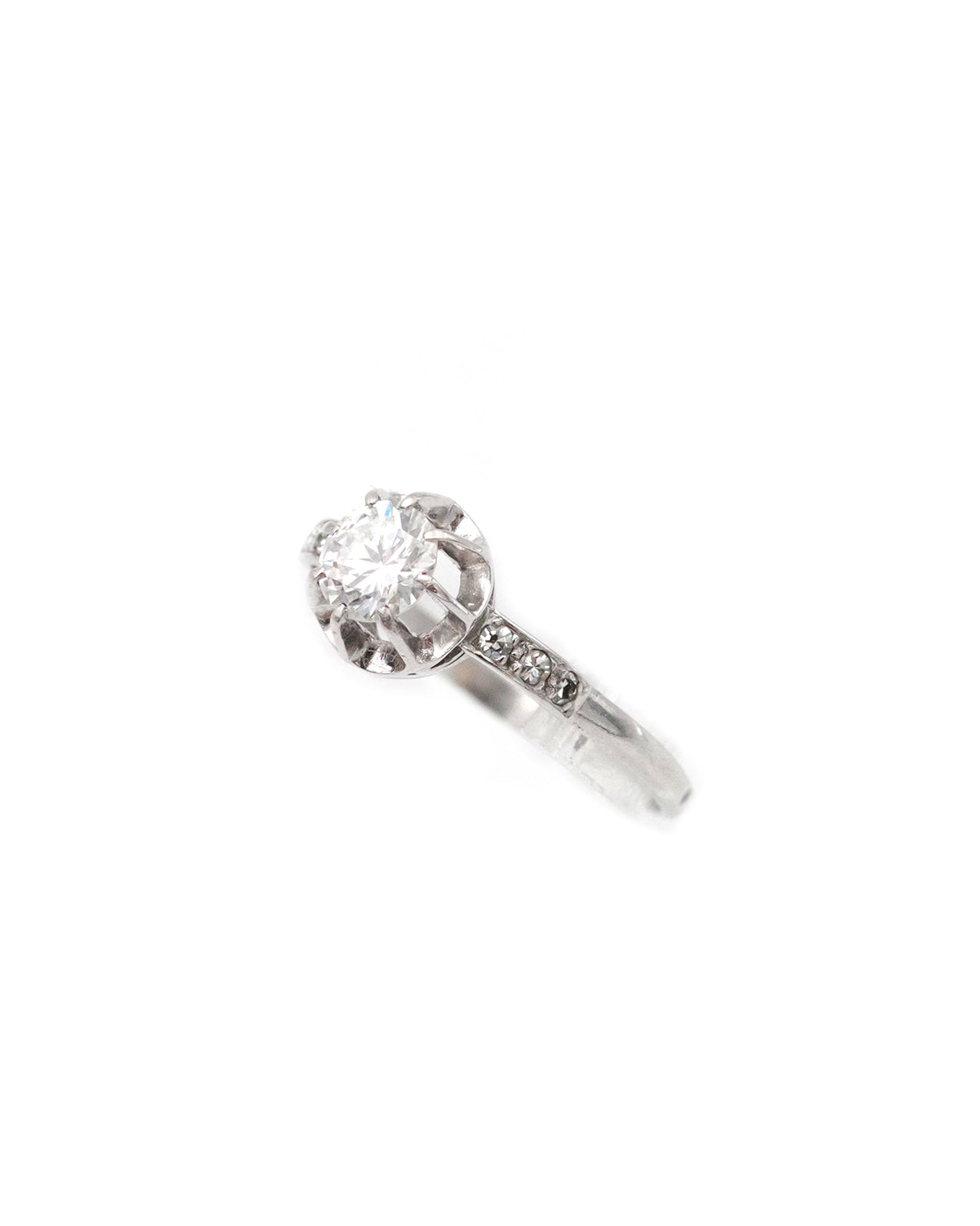 Bague platine art deco