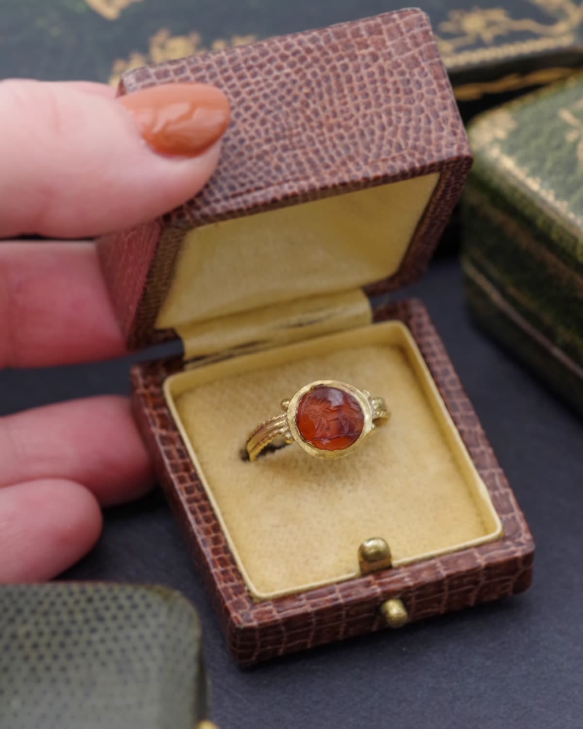 Roman intaglio gold ring