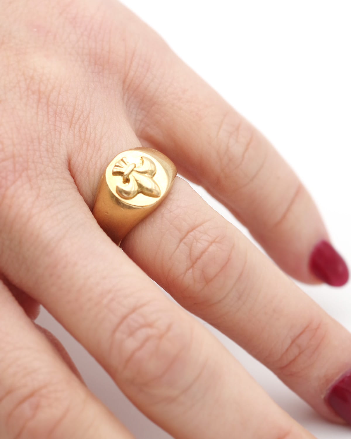 chevaliere fleur de lys en or