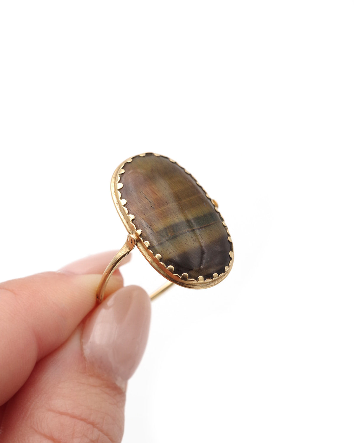 Antique tiger eye ring