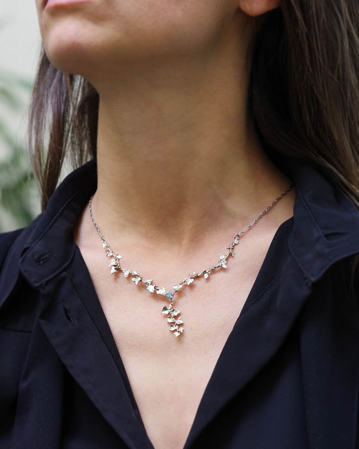Collier lierre art nouveau en or