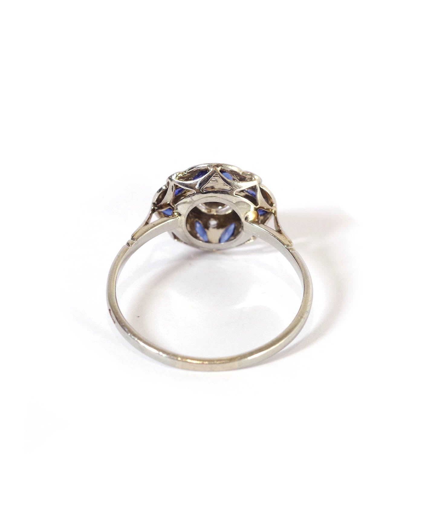 Art Deco sapphire platinum ring