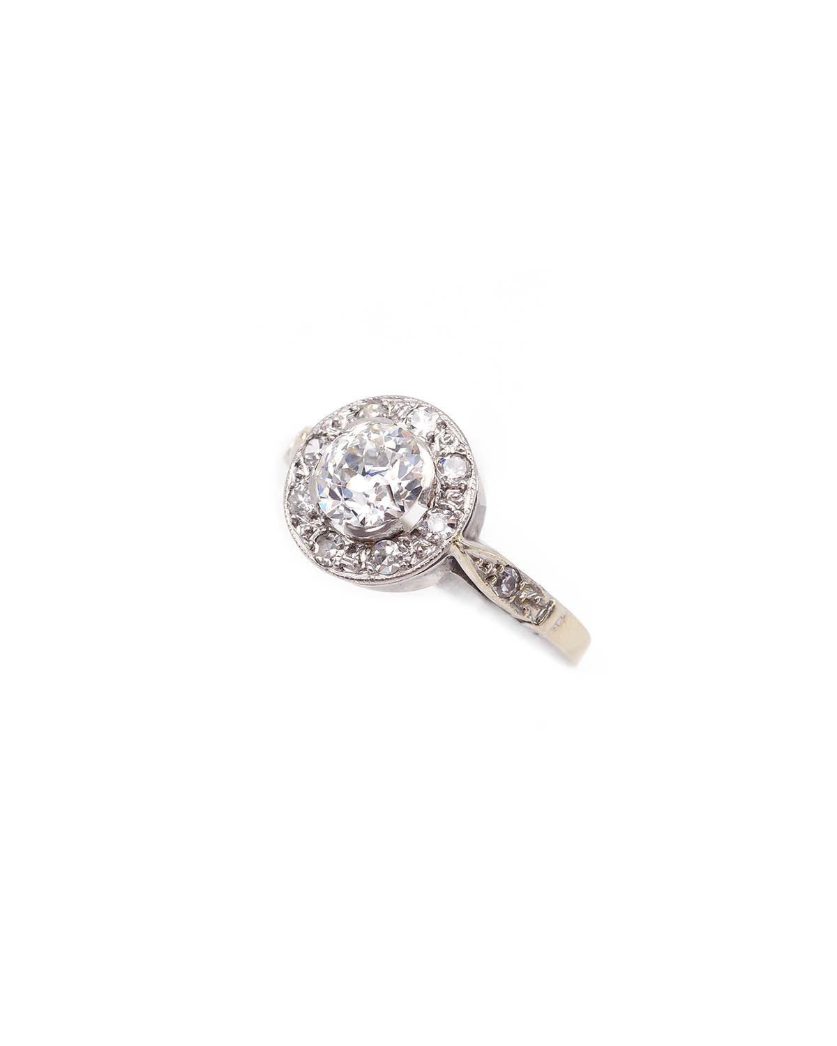 Bague art deco diamant en or blanc