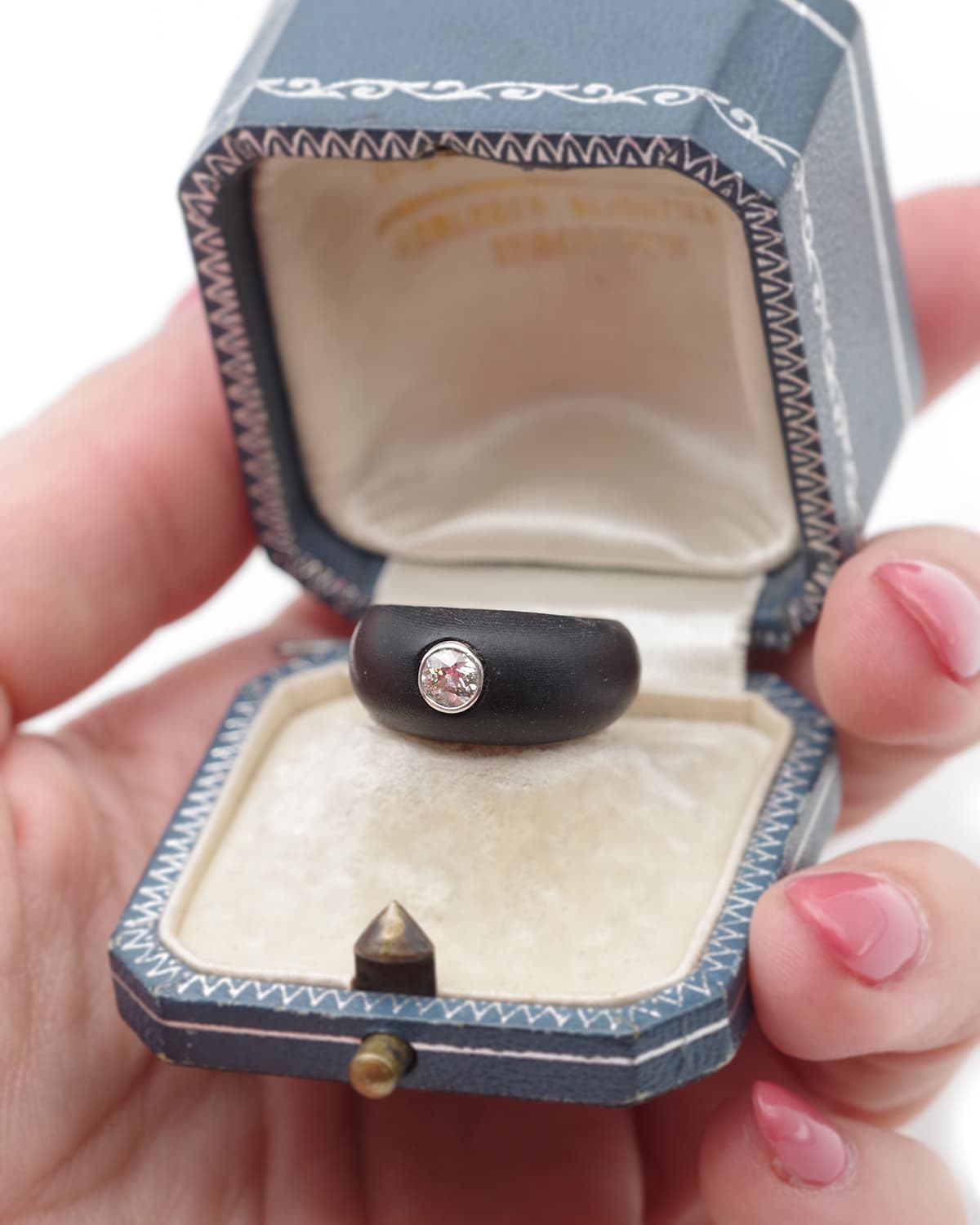 bague jonc diamant en bois