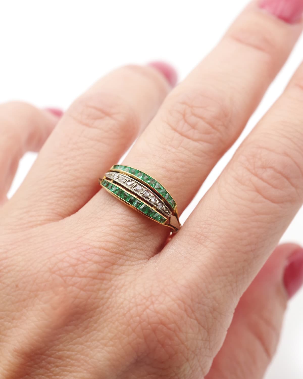 Art Deco emerald ring