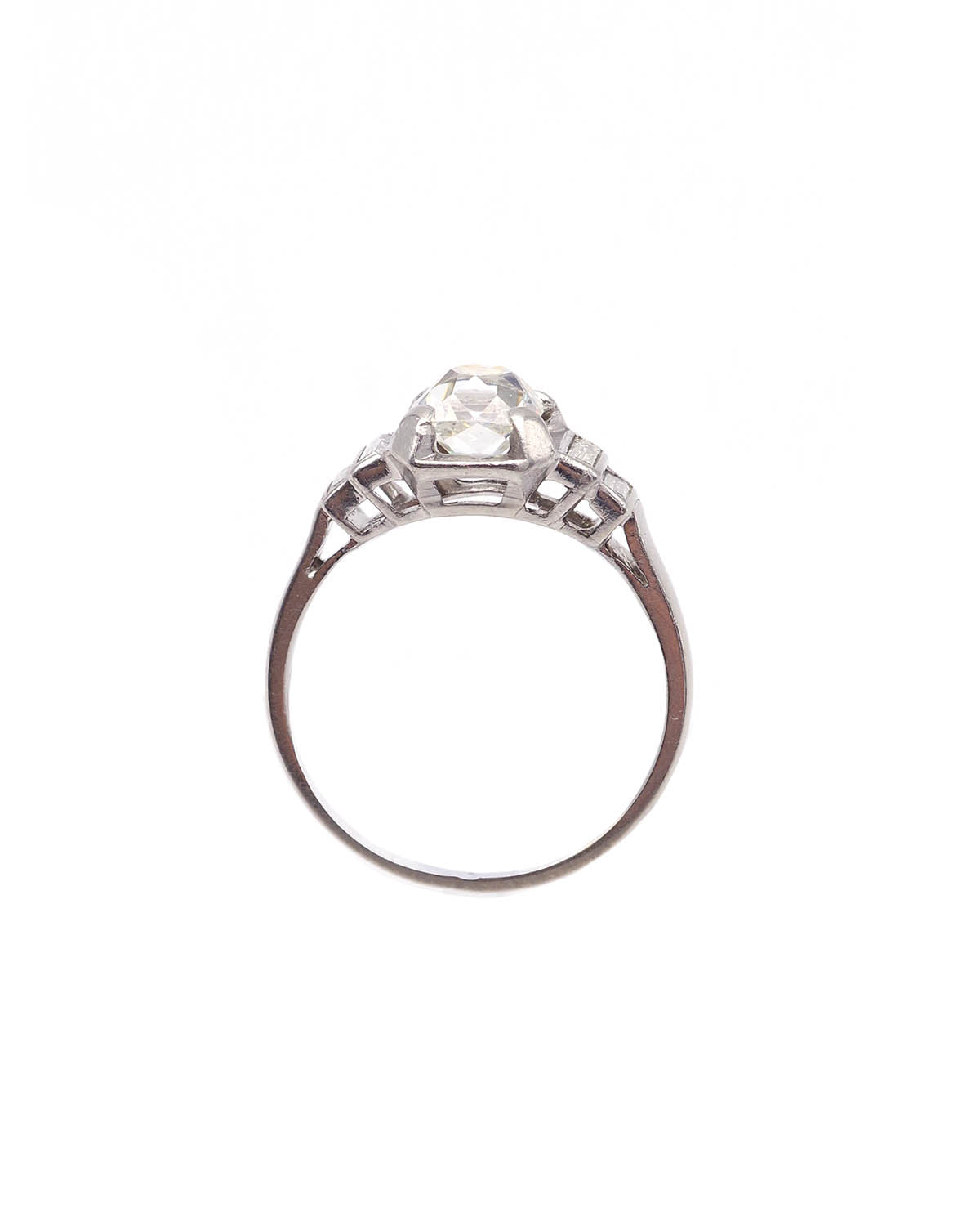 Art deco diamond step ring