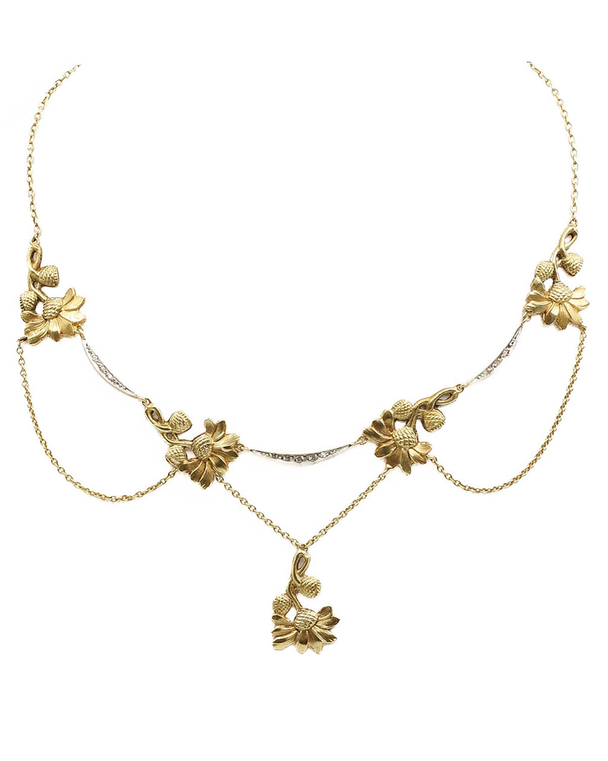 Collier draperie Art nouveau