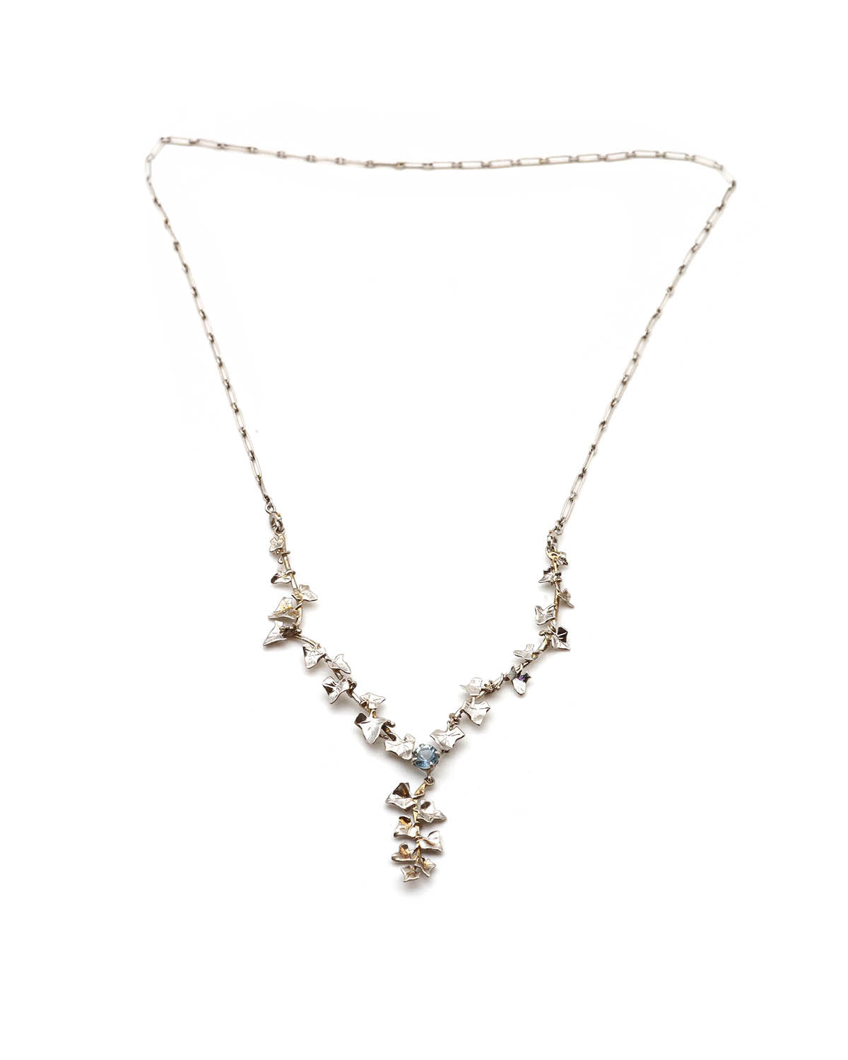Ivy aquamarine necklace in gold