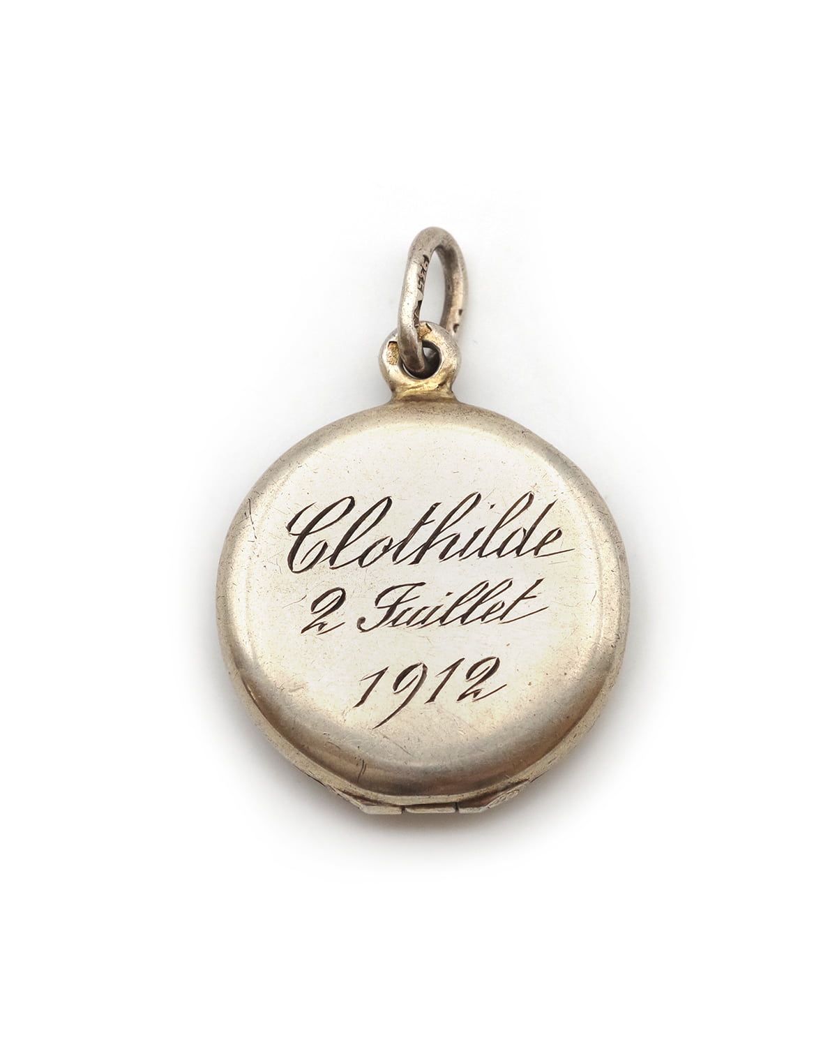 Antique guilloche enamel locket