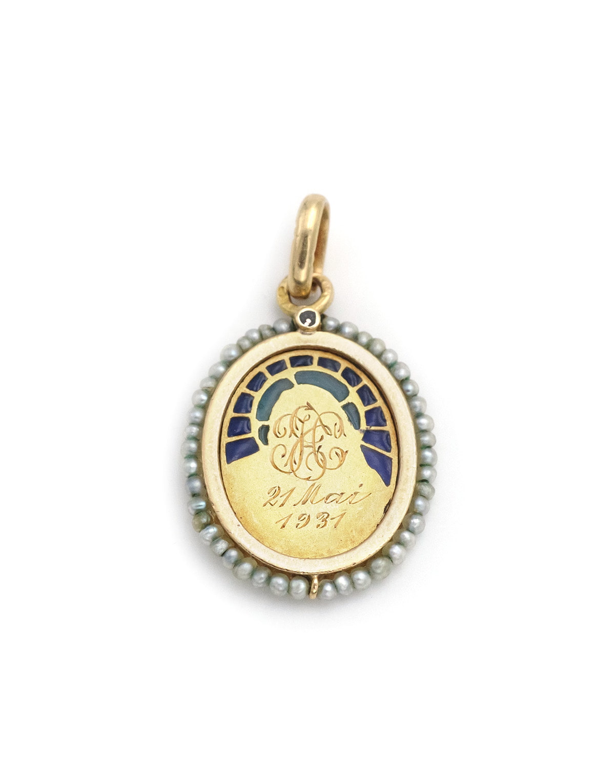 Art Nouveau enamel pendant