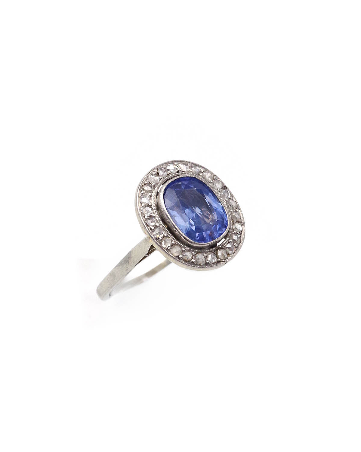 Art deco platinum diamond ring
