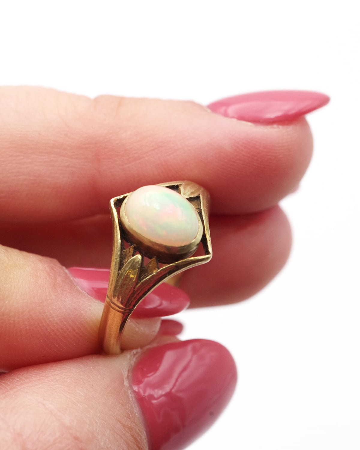 Art Nouveau opal ring
