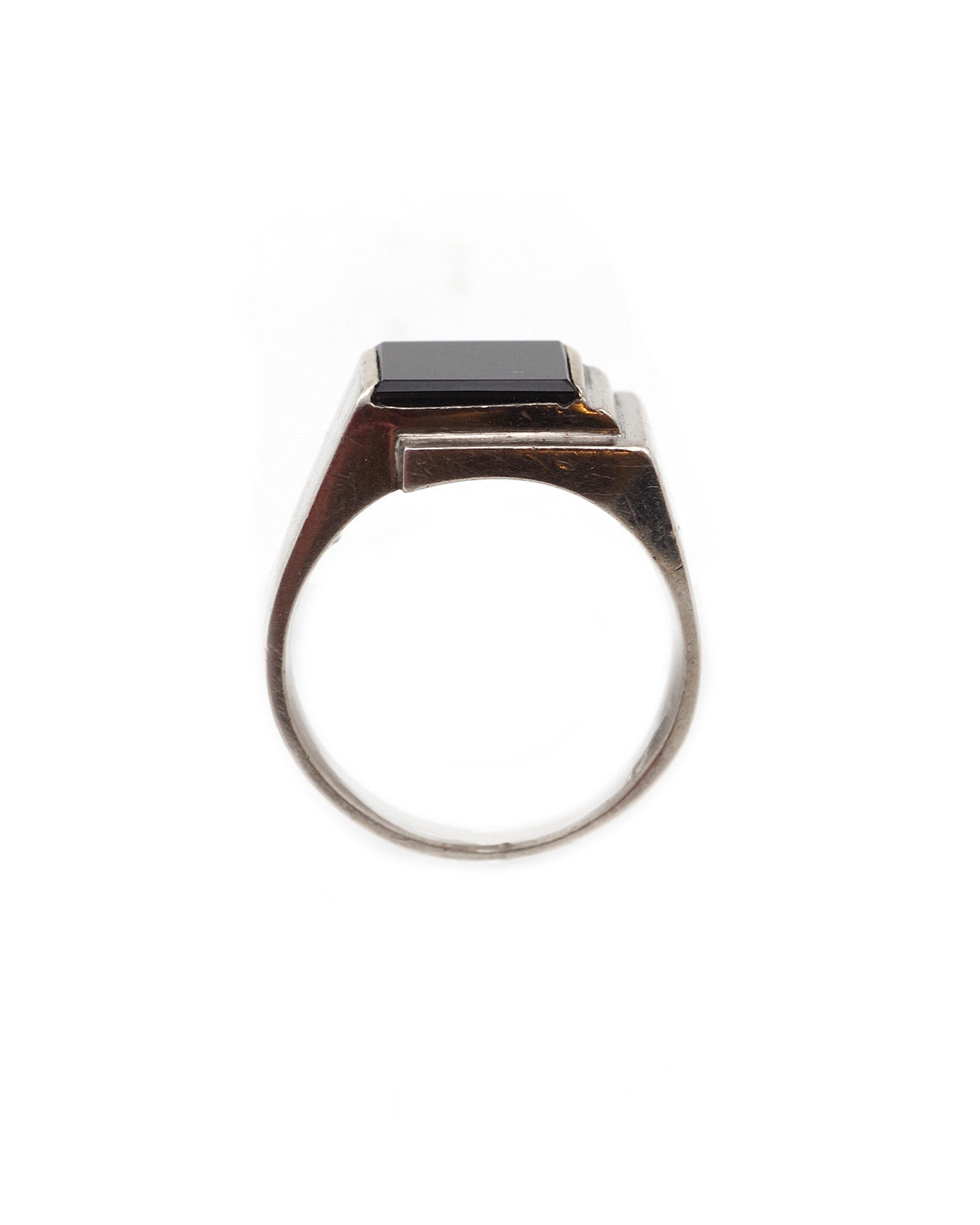 Bague onyx tank en argent