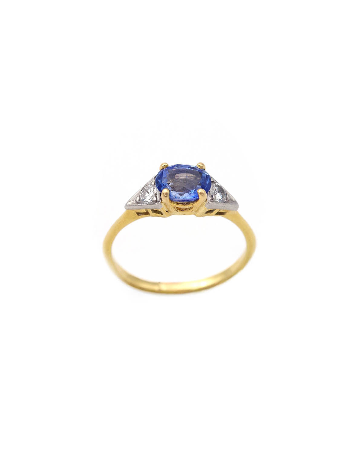 Vintage unheated sapphire ring