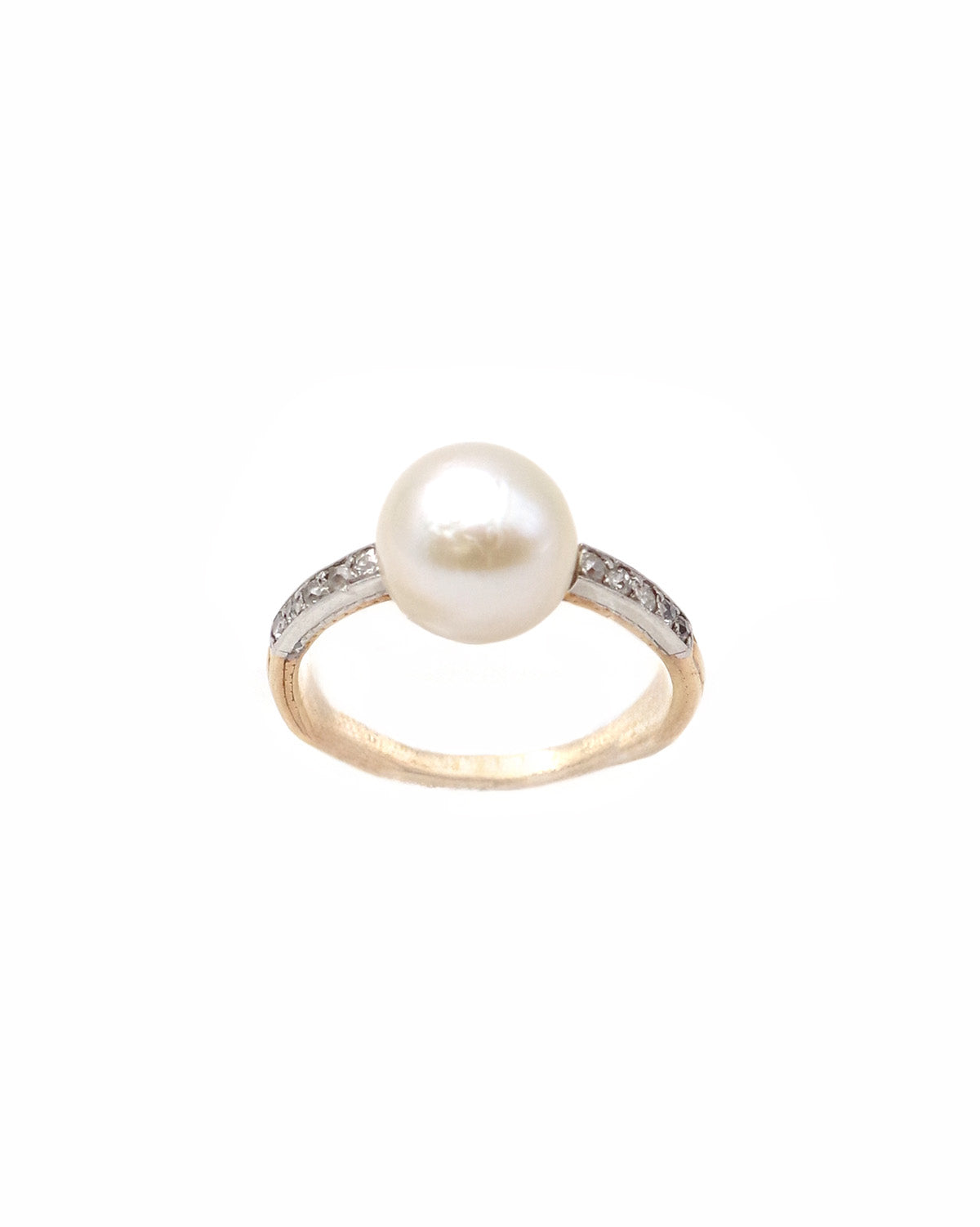 bague perle fine en or