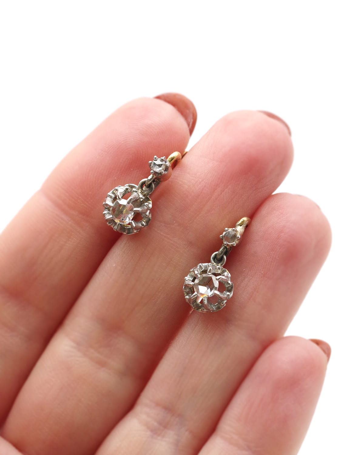 Edwardian diamond 0.20 ct earrings