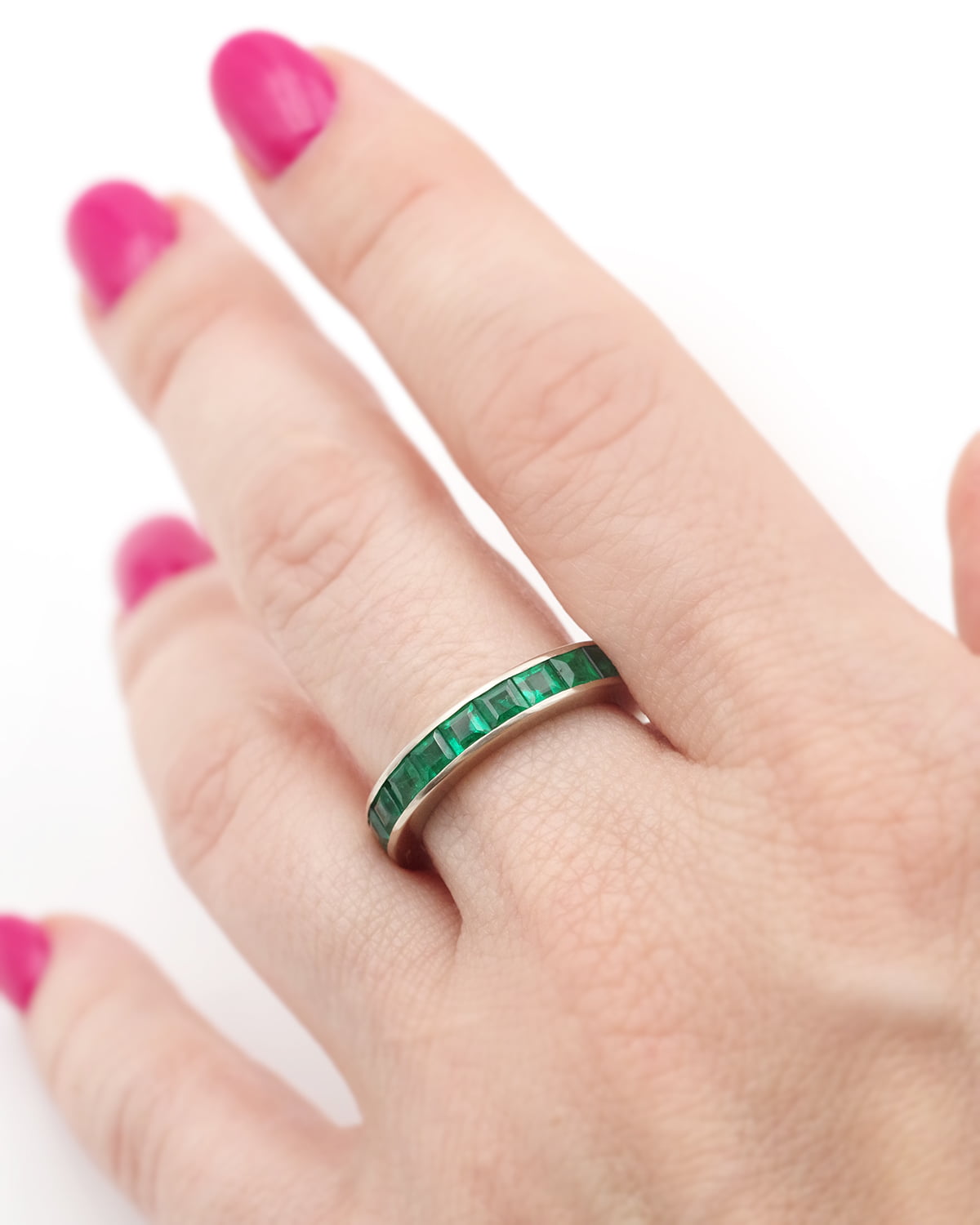 emerald eternity ring by boucheron