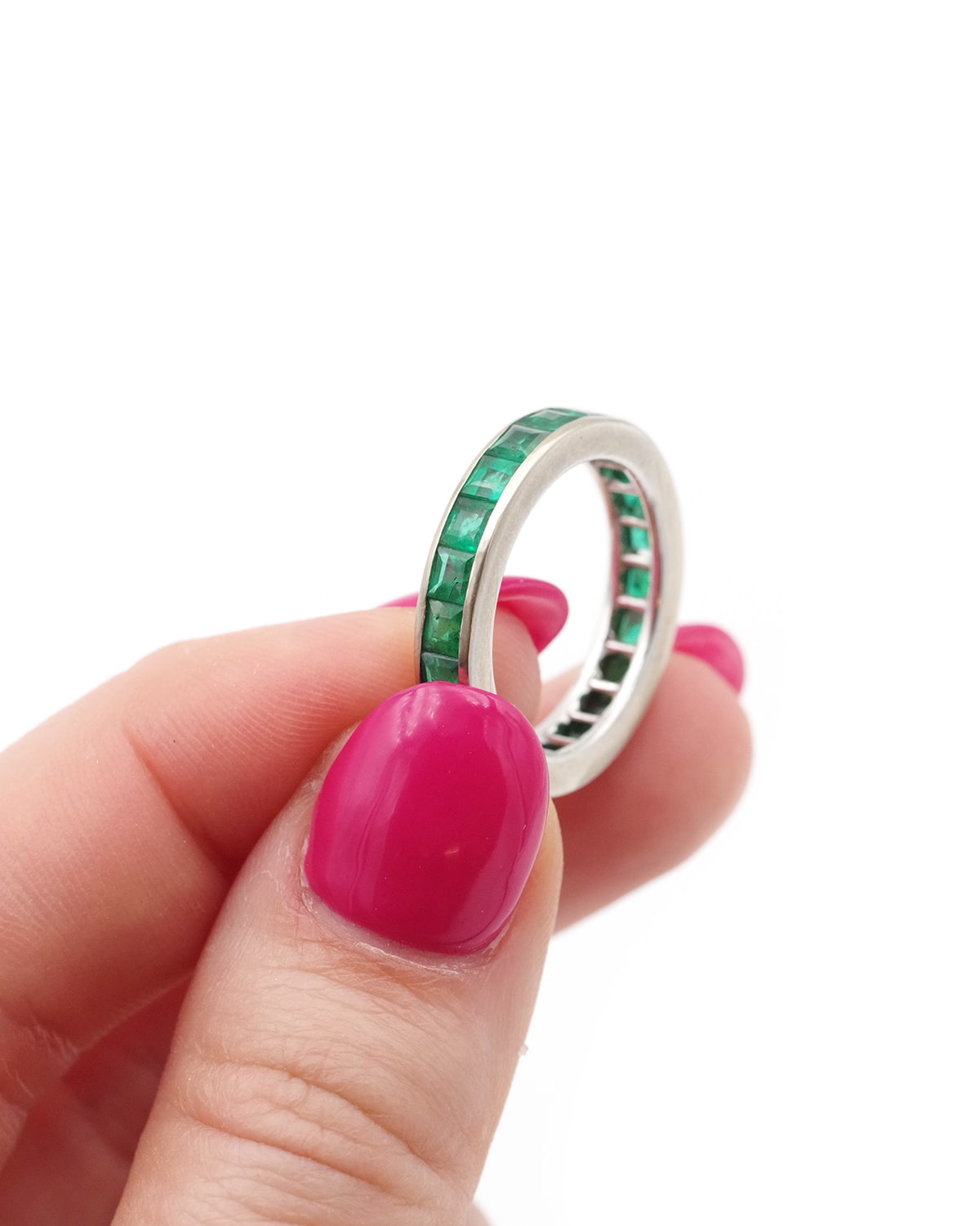 Emerald full eternity ring by Boucheron