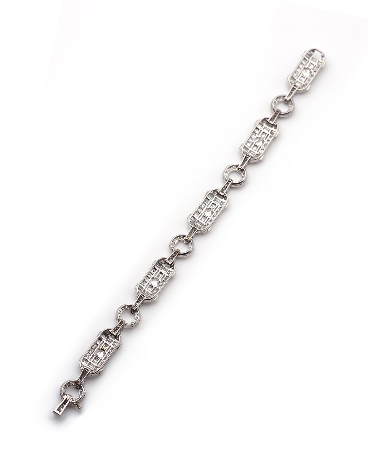art deco platinum diamond bracelet
