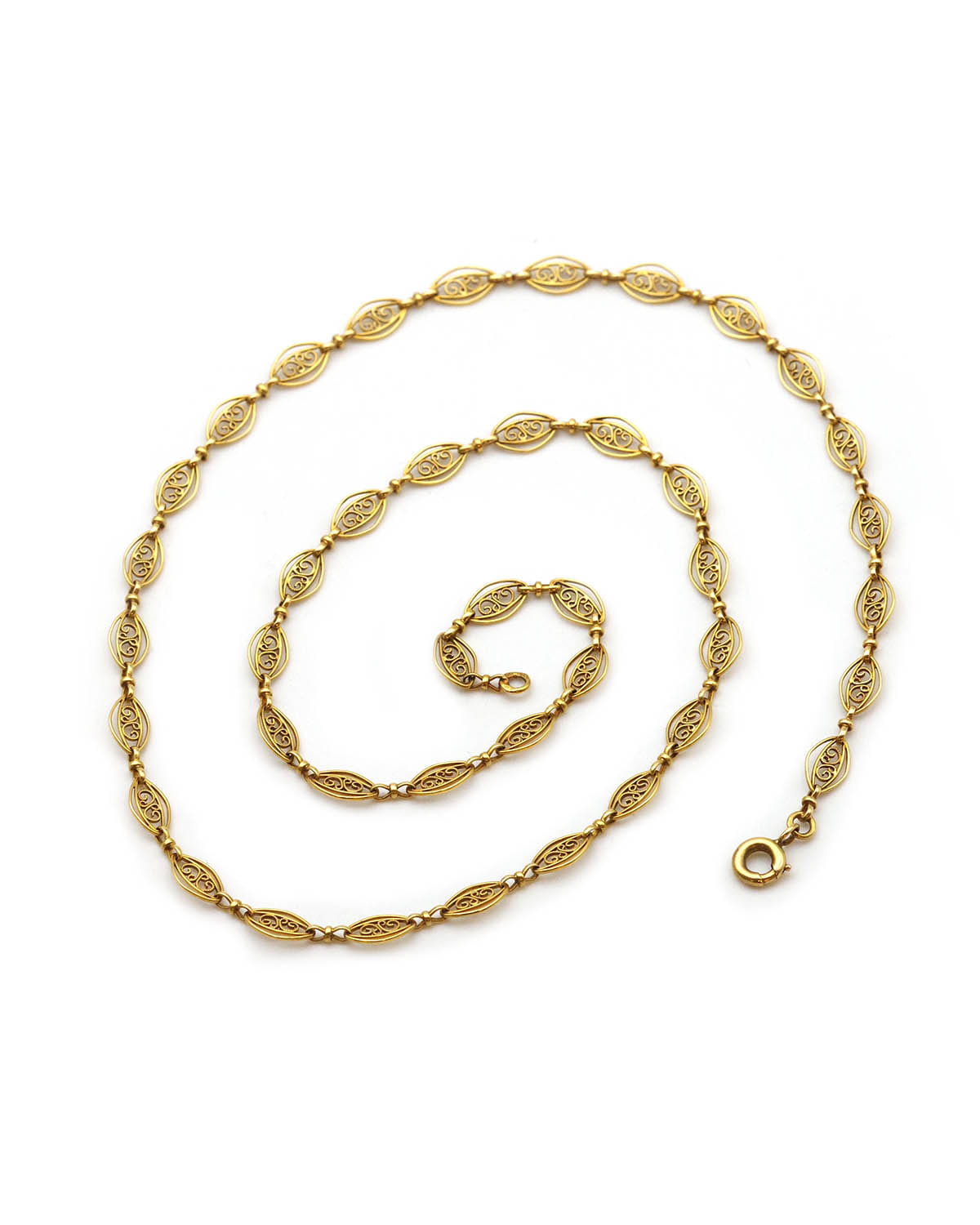 Gold filigree necklace