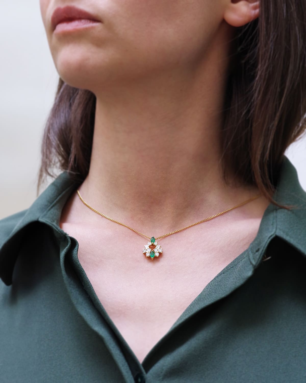 vintage emerald pendant