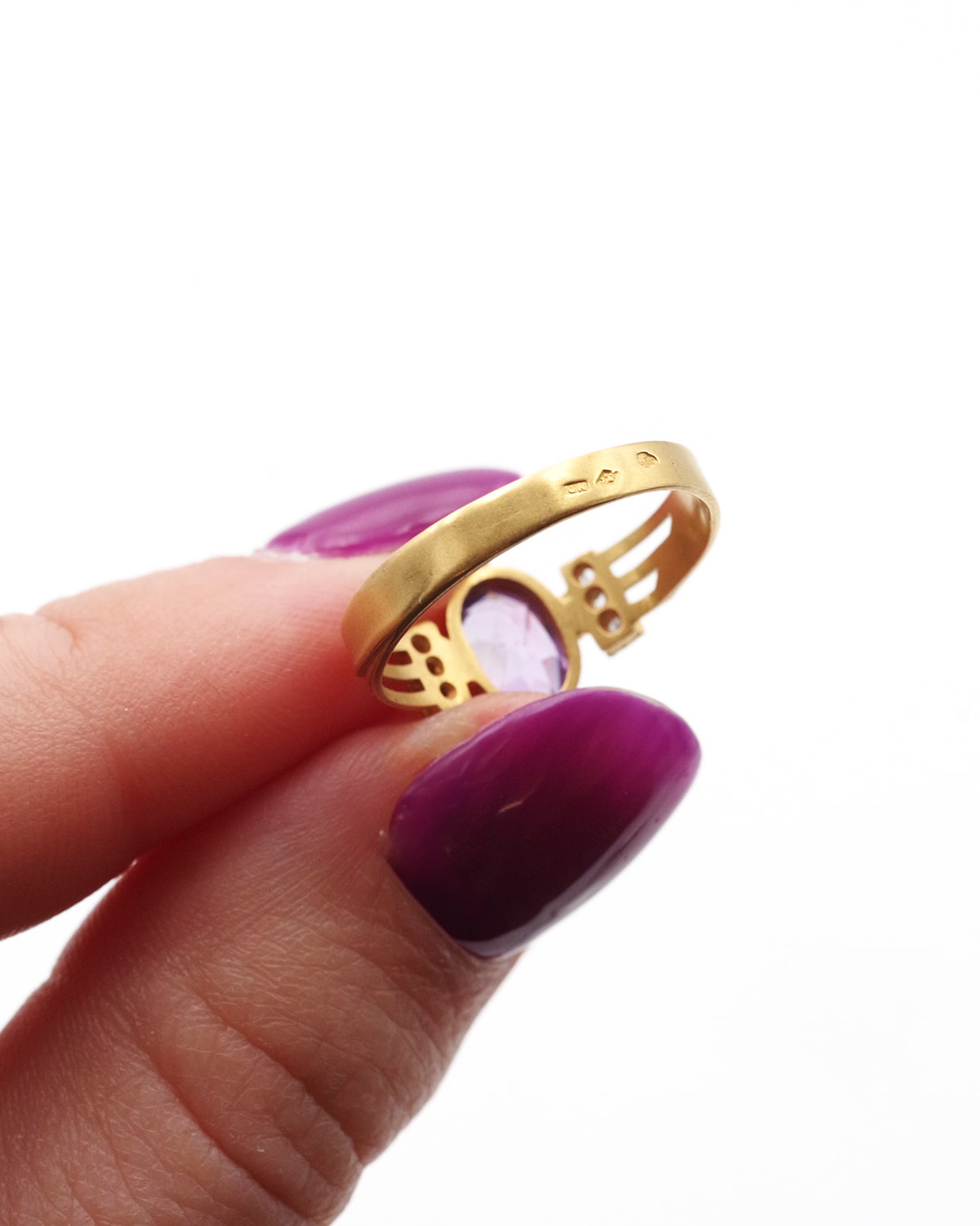 Edwardian amethyst diamond ring