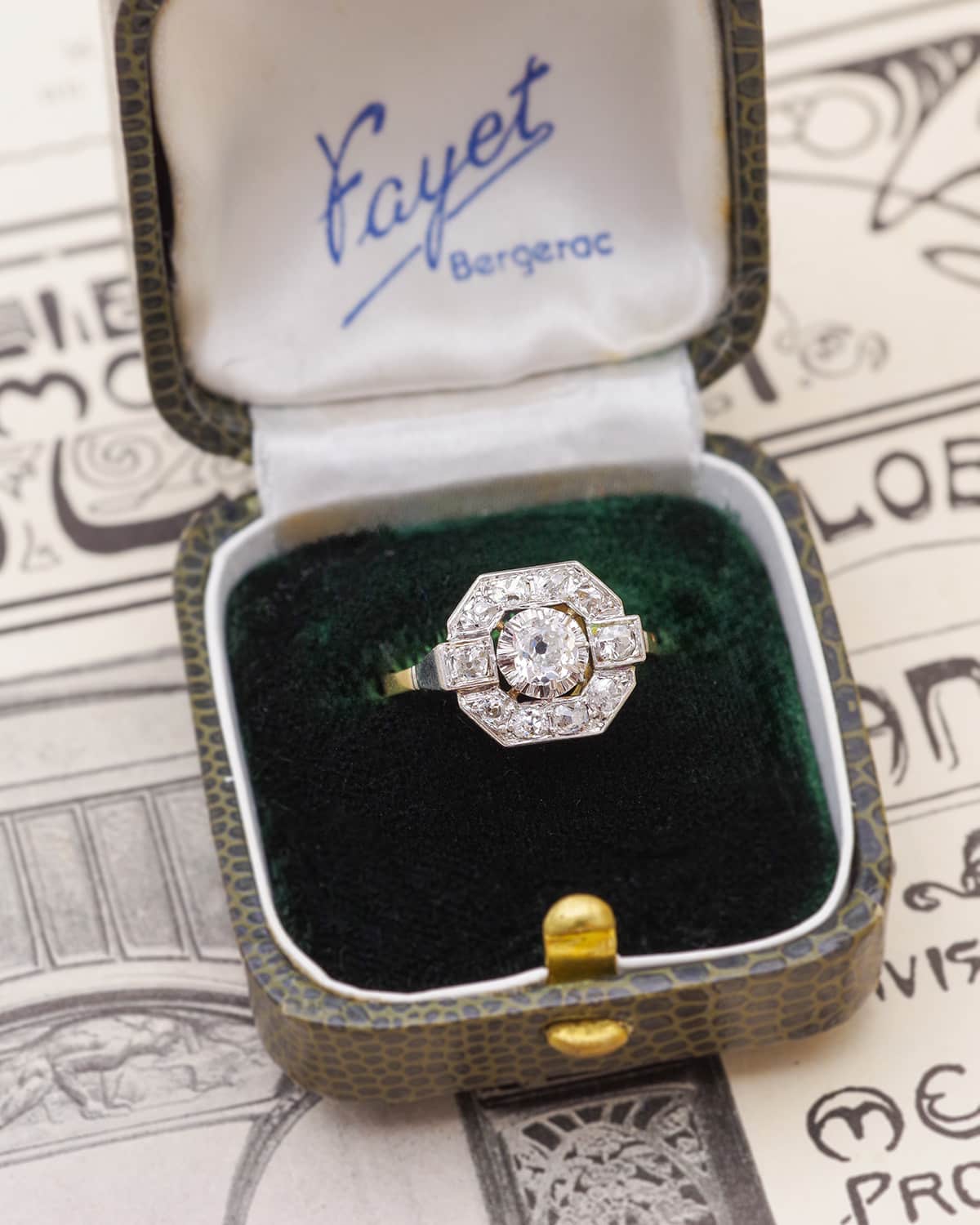 Art deco wedding ring