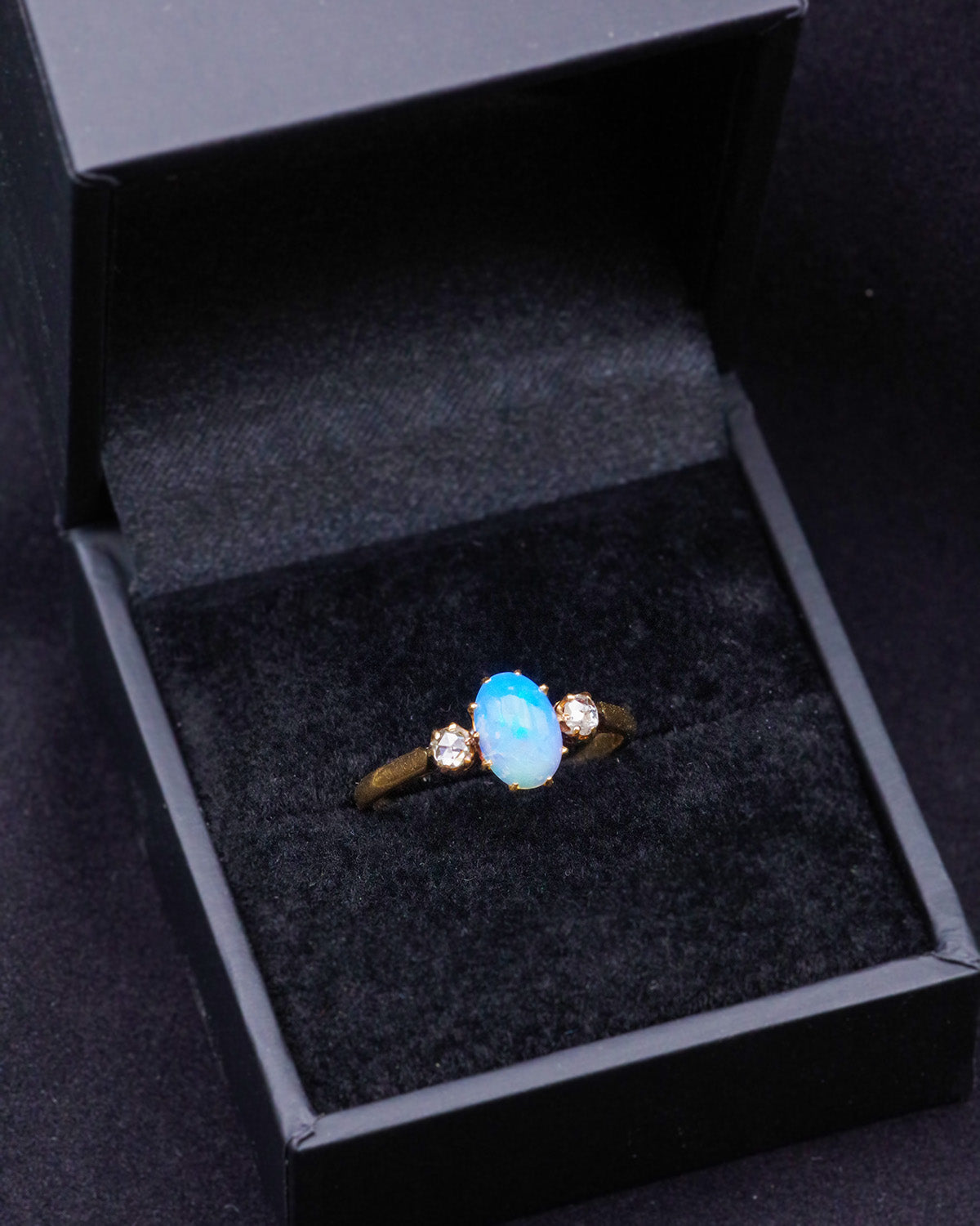 Edwardian opal diamond ring