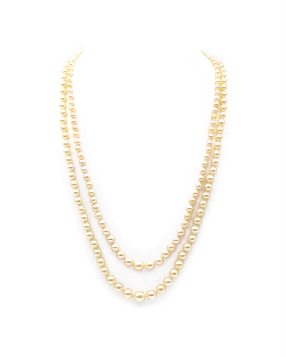 Collier double rang perles