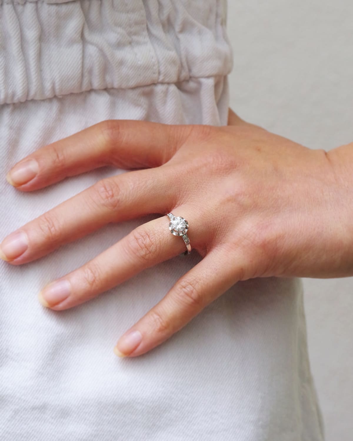 Platinum diamond ring