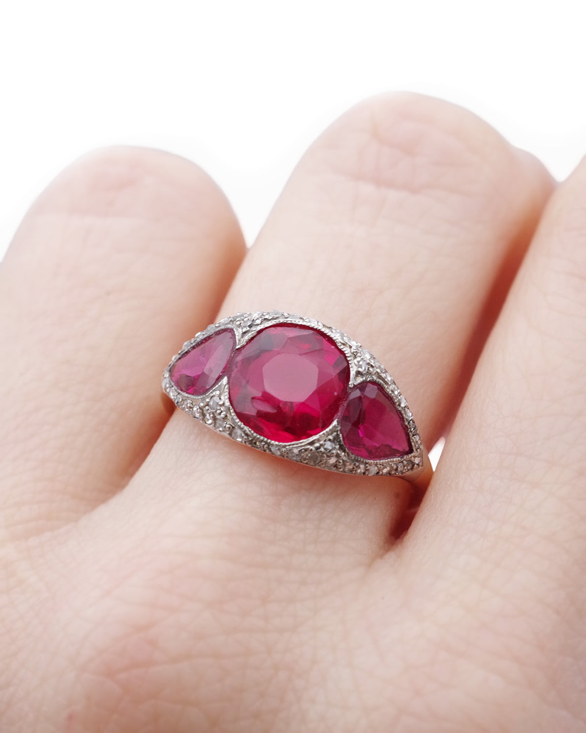 Diamond and ruby ring