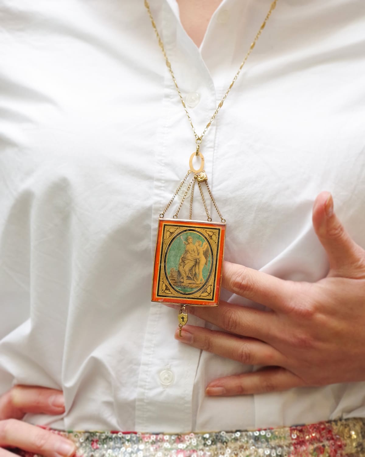 Medaillon cadenas coeur Empire