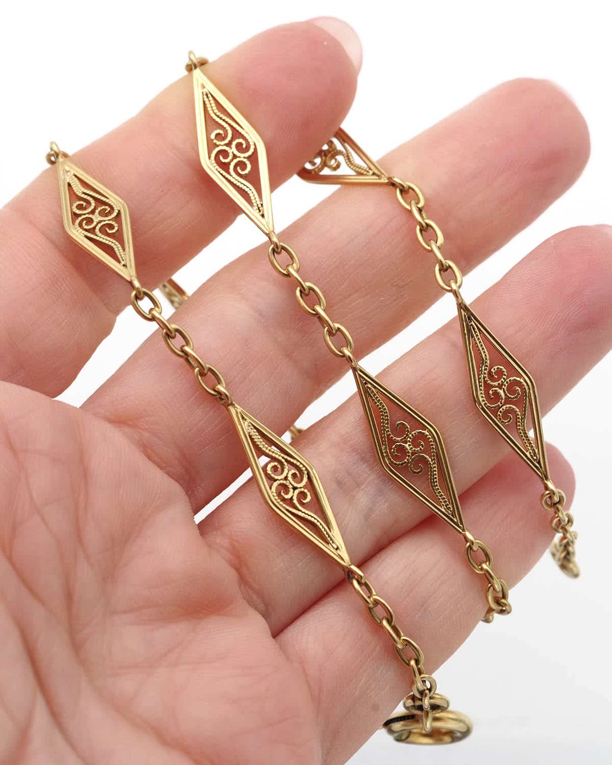 Antique filigree chain