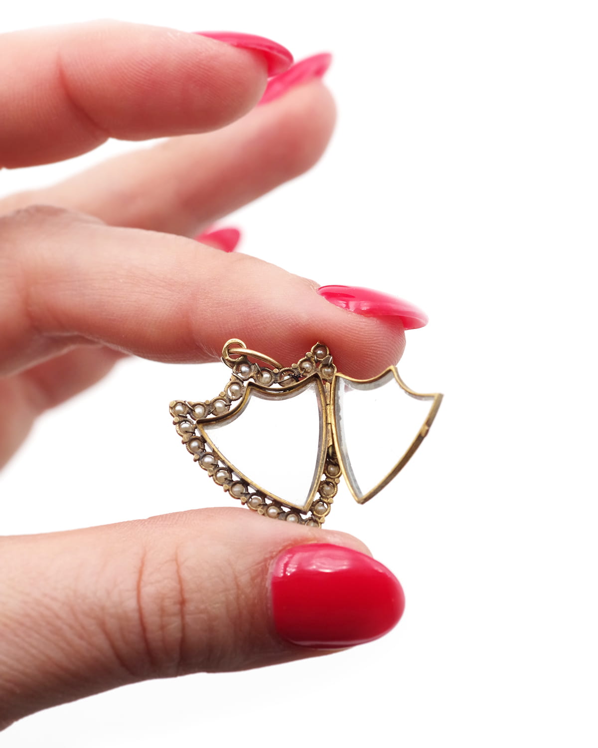 Georgian shield locket pendant