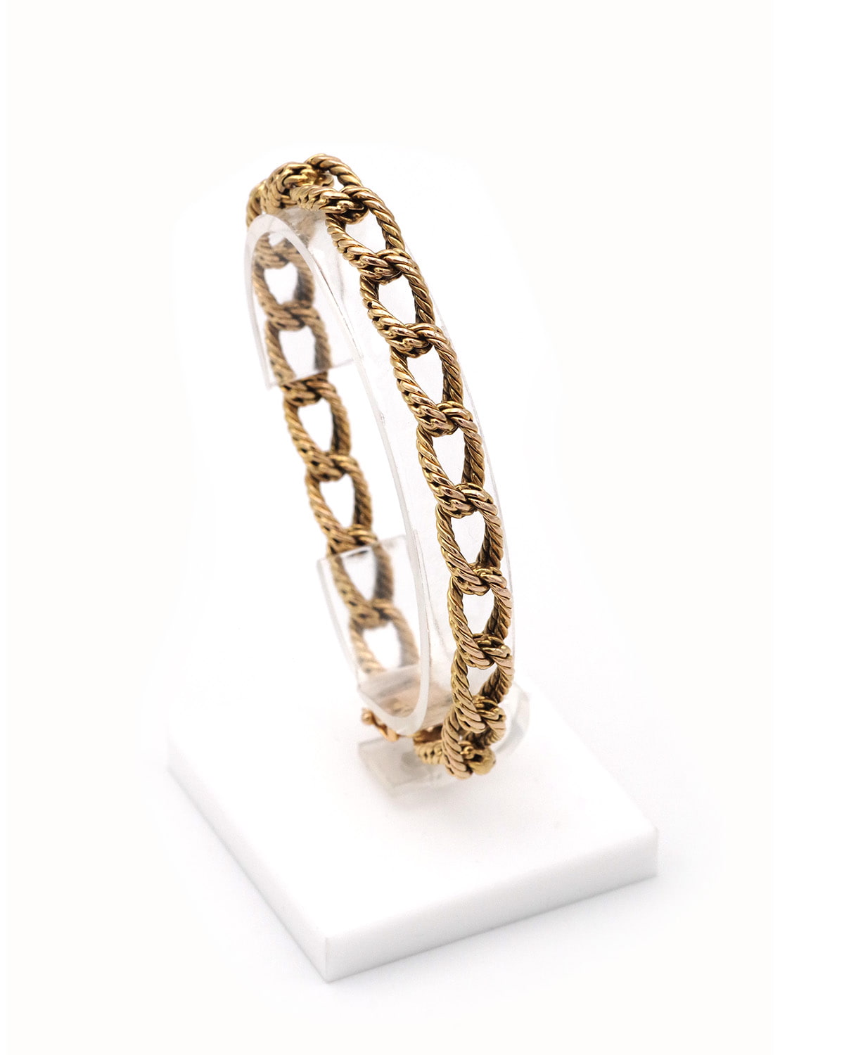 Large gourmette bracelet in gold
