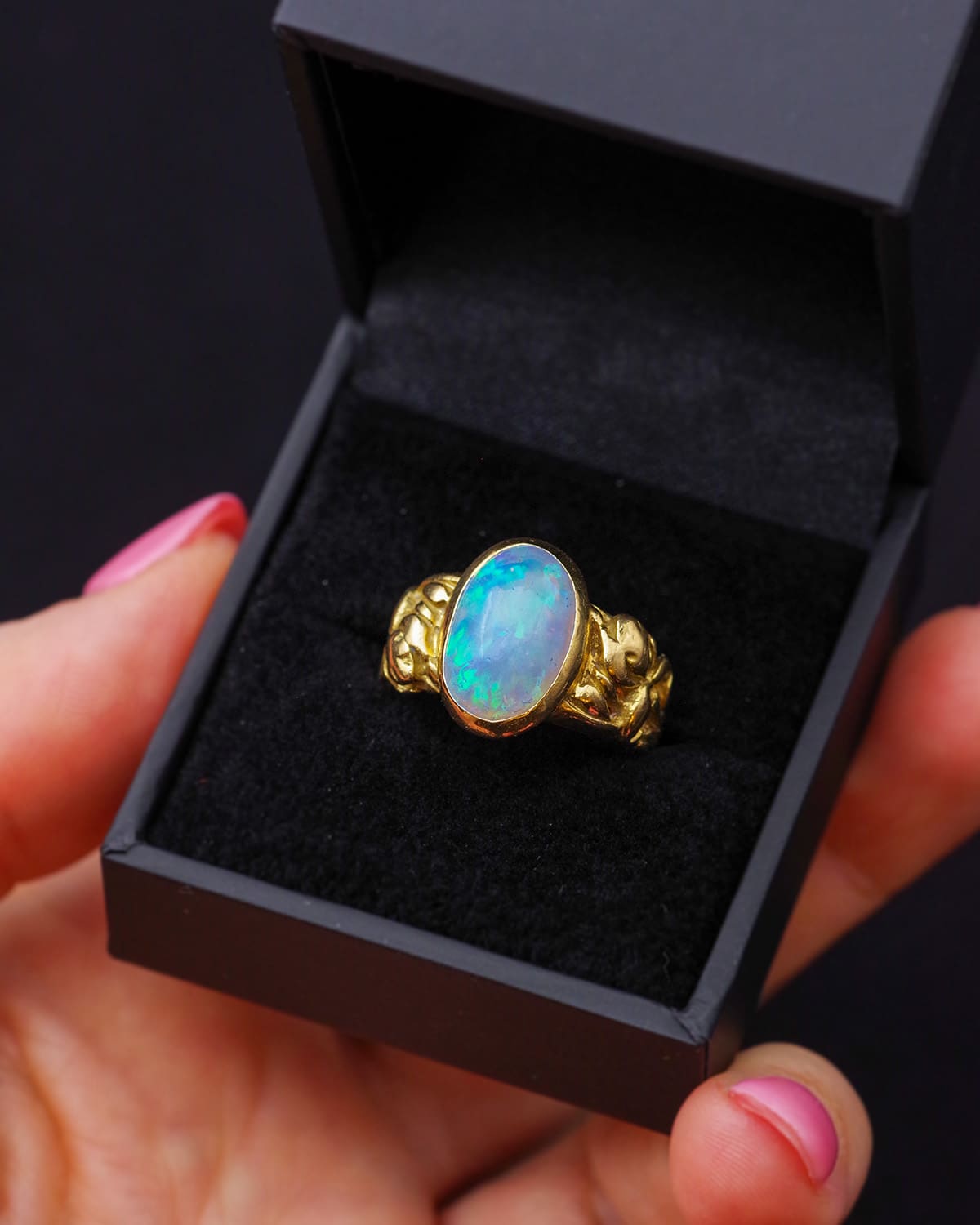 Bague opale iris