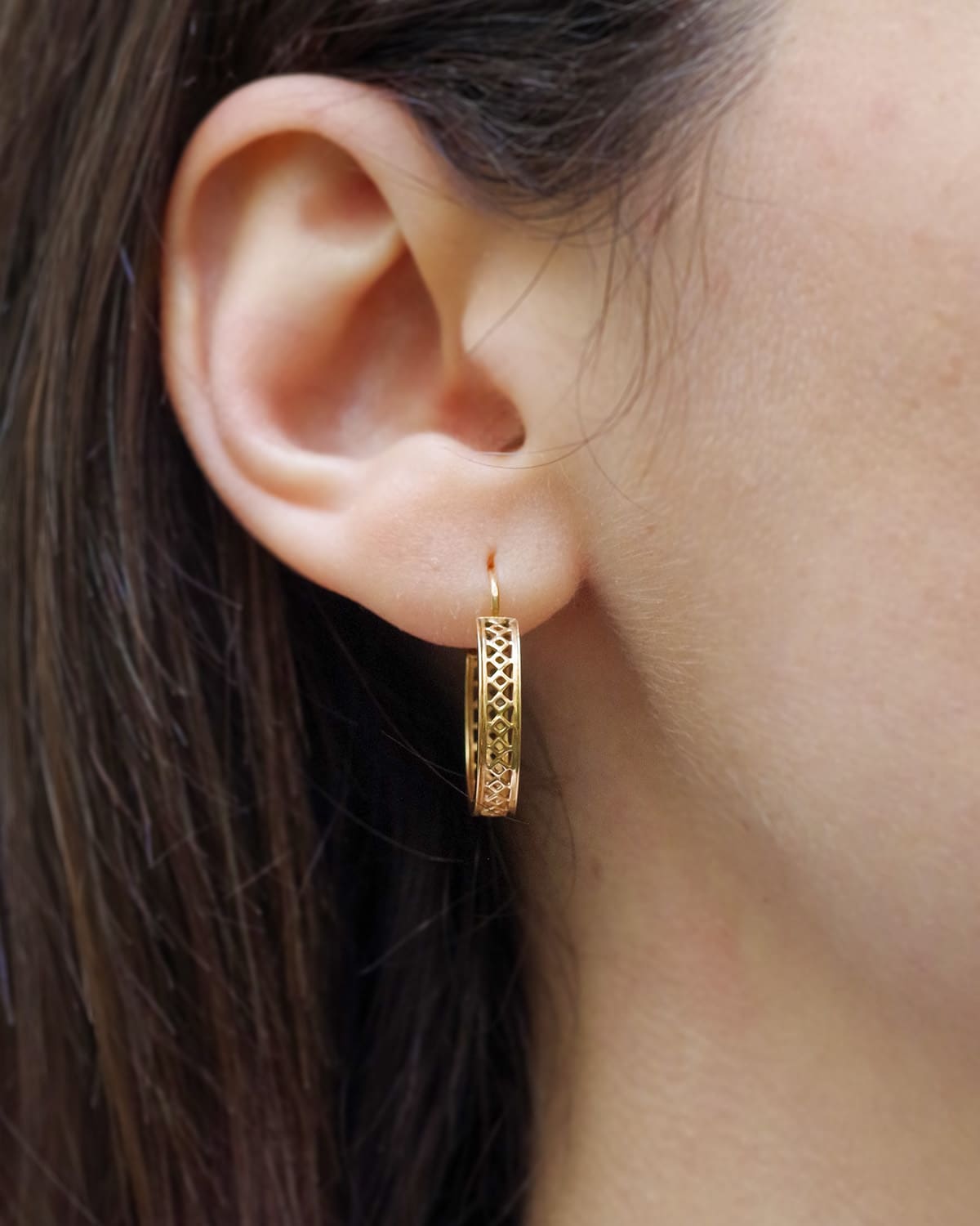 Gold hoop earrings
