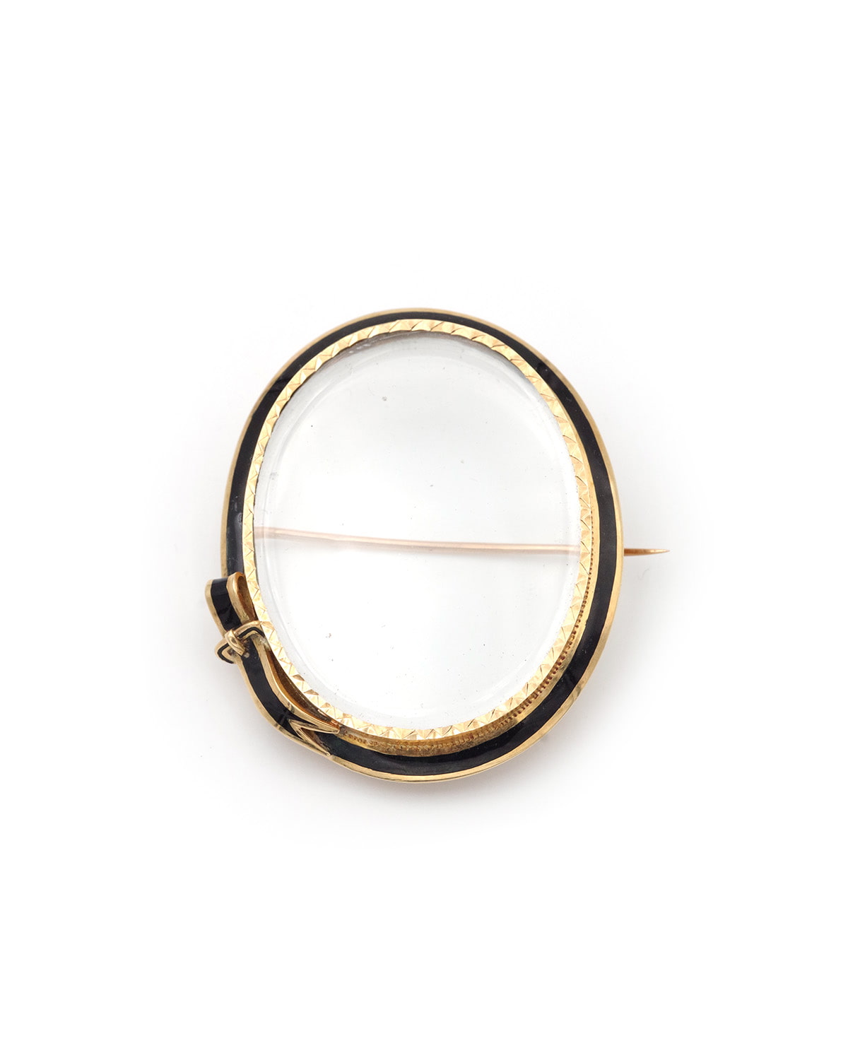 Victorian belt photo brooch